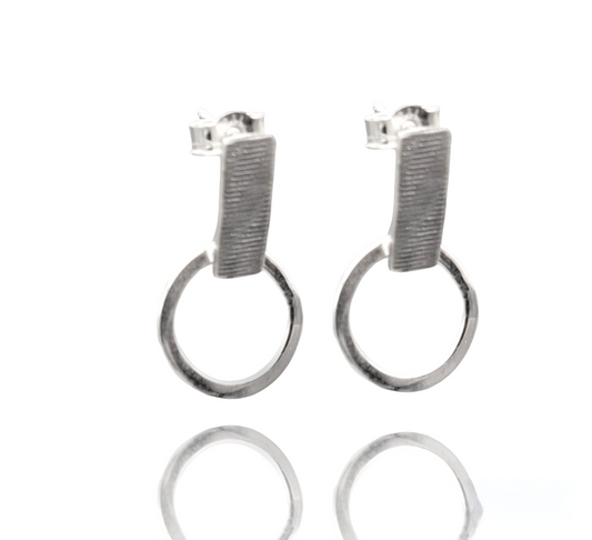 Unhewn Small Hoop Studs