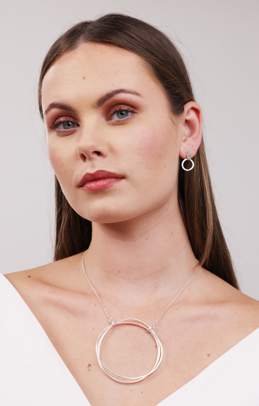 Unhewn Small Hoop Studs